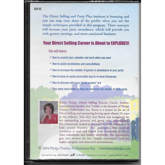 Increase Your Party Attendance Karen Phelps Direct Selling Success Coach DVD4008 - Picture 2 of 2